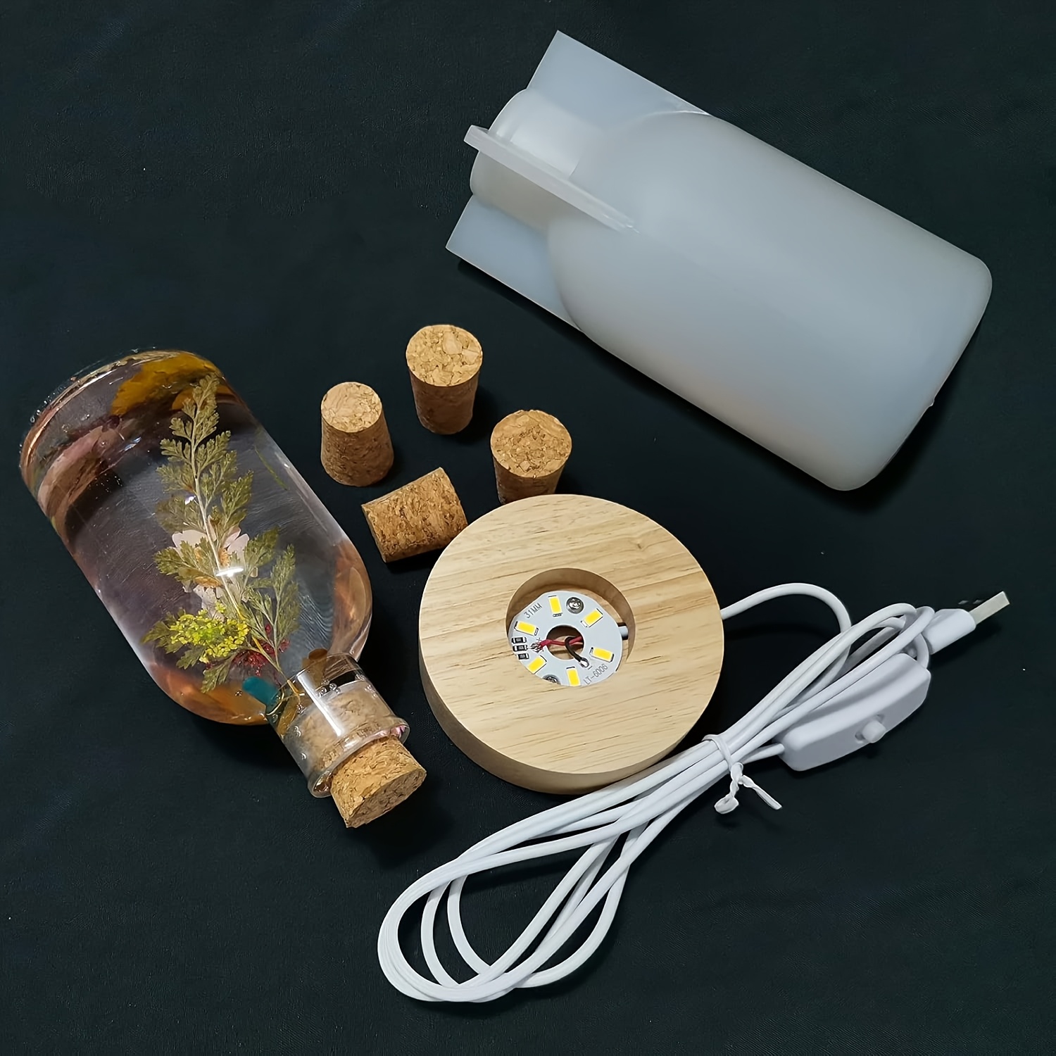 Drift Bottle Lichtset met hars - Woodworking Resin recensie en prijs